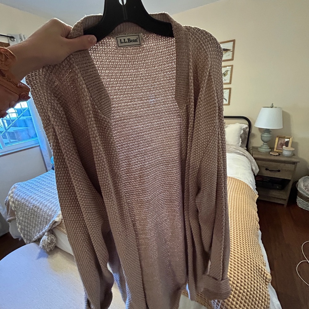 L.L. Bean Women's Beige Cardigan